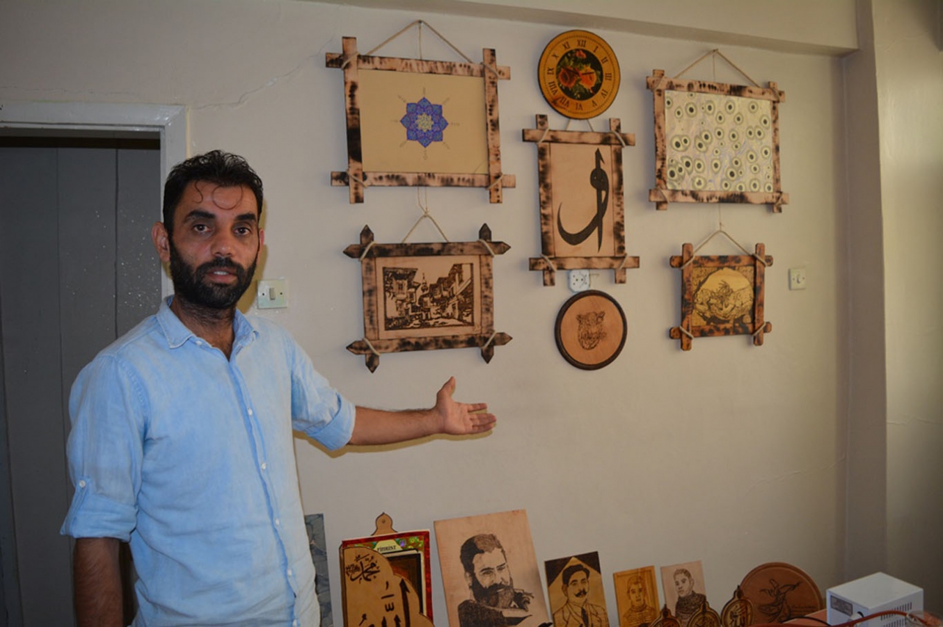 Batmanlı ahşap sanatçısı evini atölyeye çevirdi